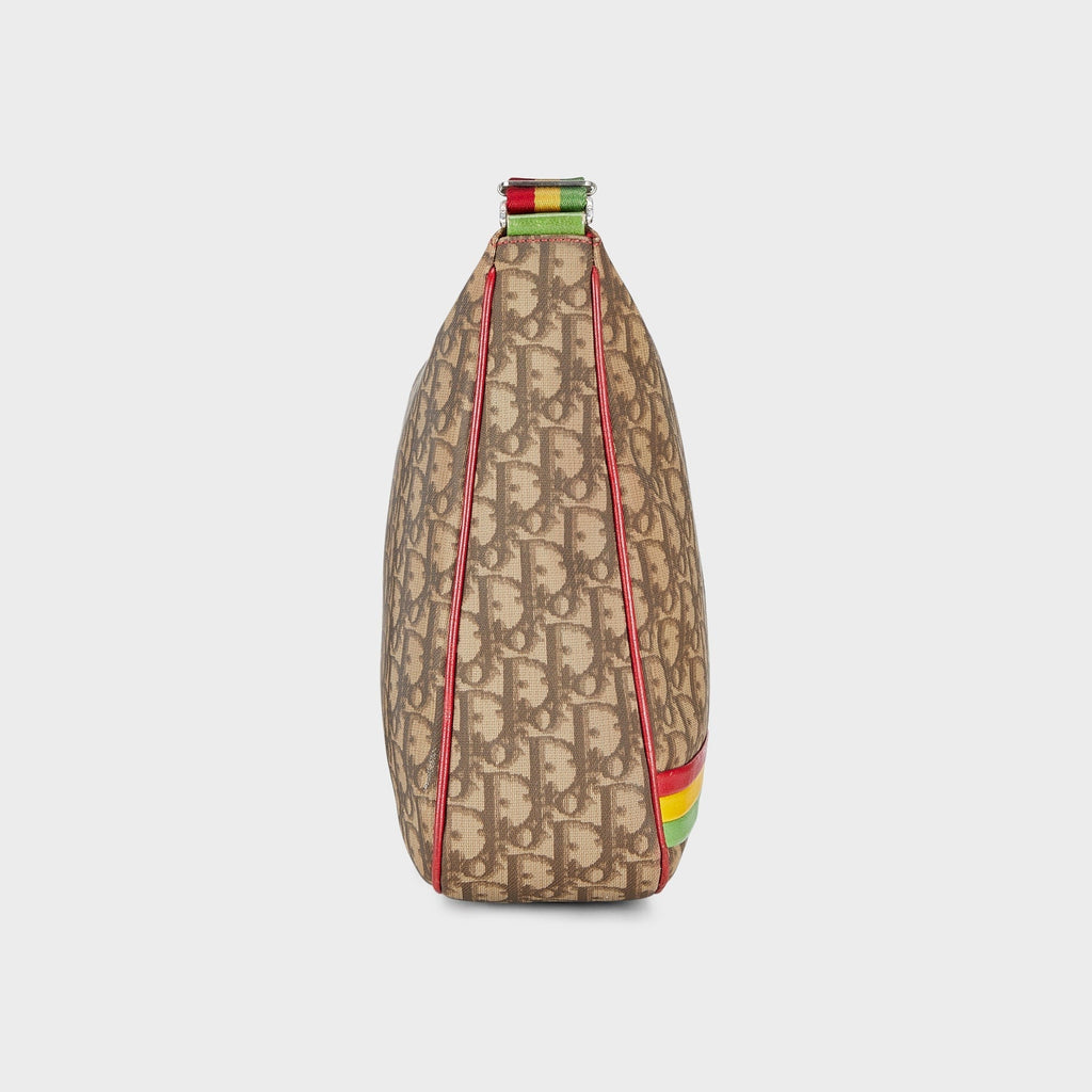 WGACA Dior Rasta Trotter Canvas Messenger Bag - Brown