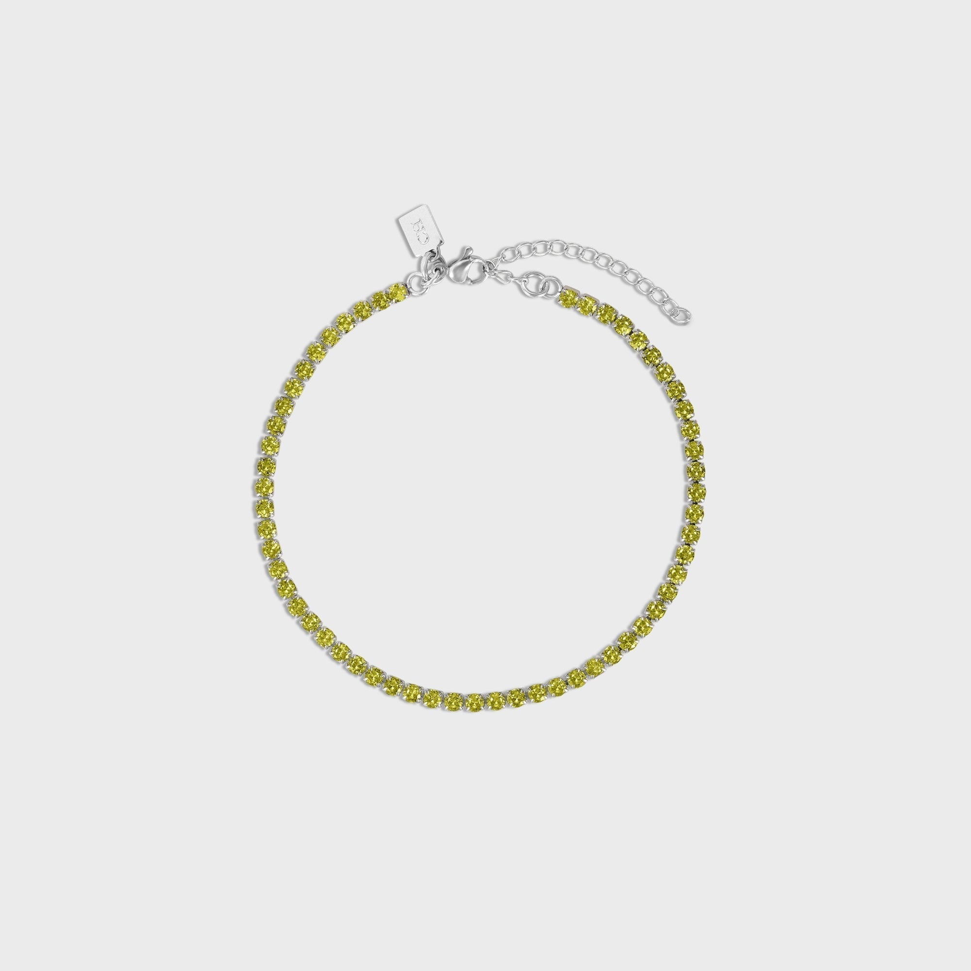 Crystal Haze Serena Anklet - Olive