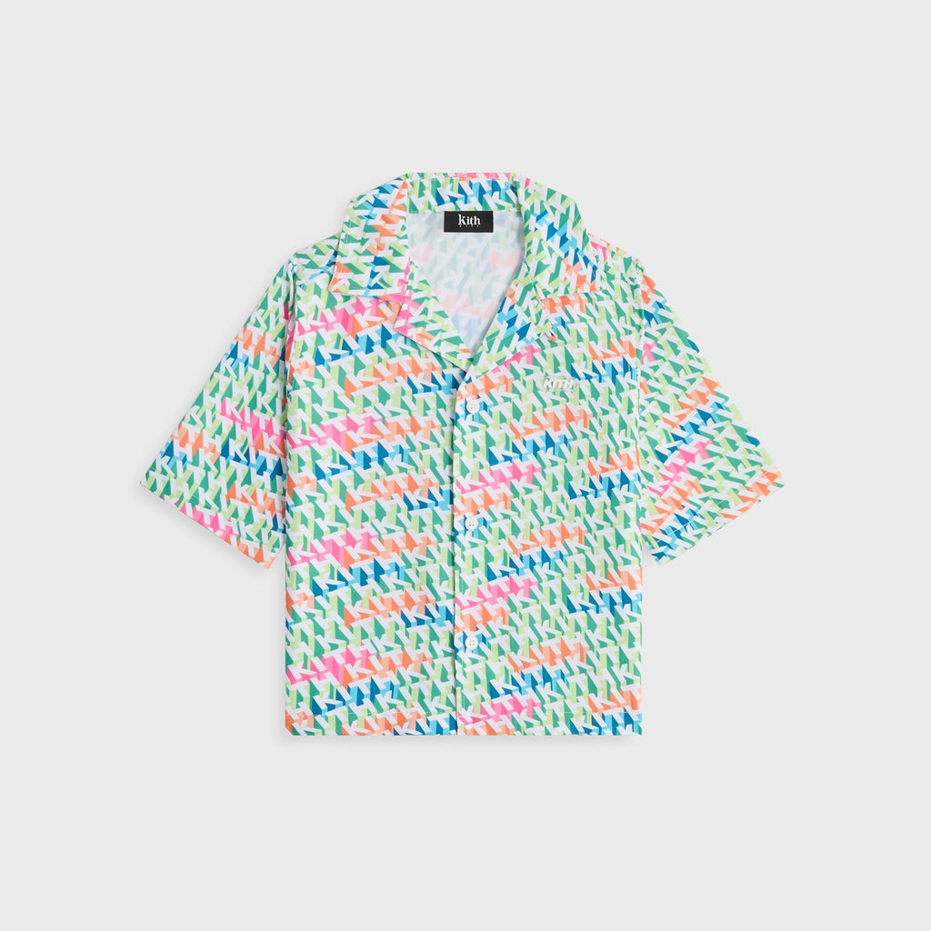 Kith Kids 3D Monogram Thompson Camp Swim Shirt - Peridot