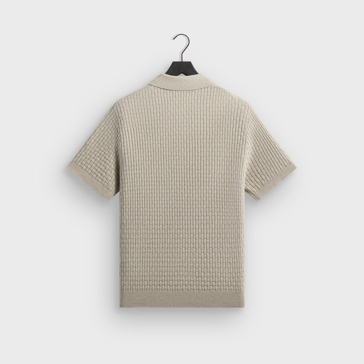 Kith Basket Weave Tilden Polo - Light Heather Grey
