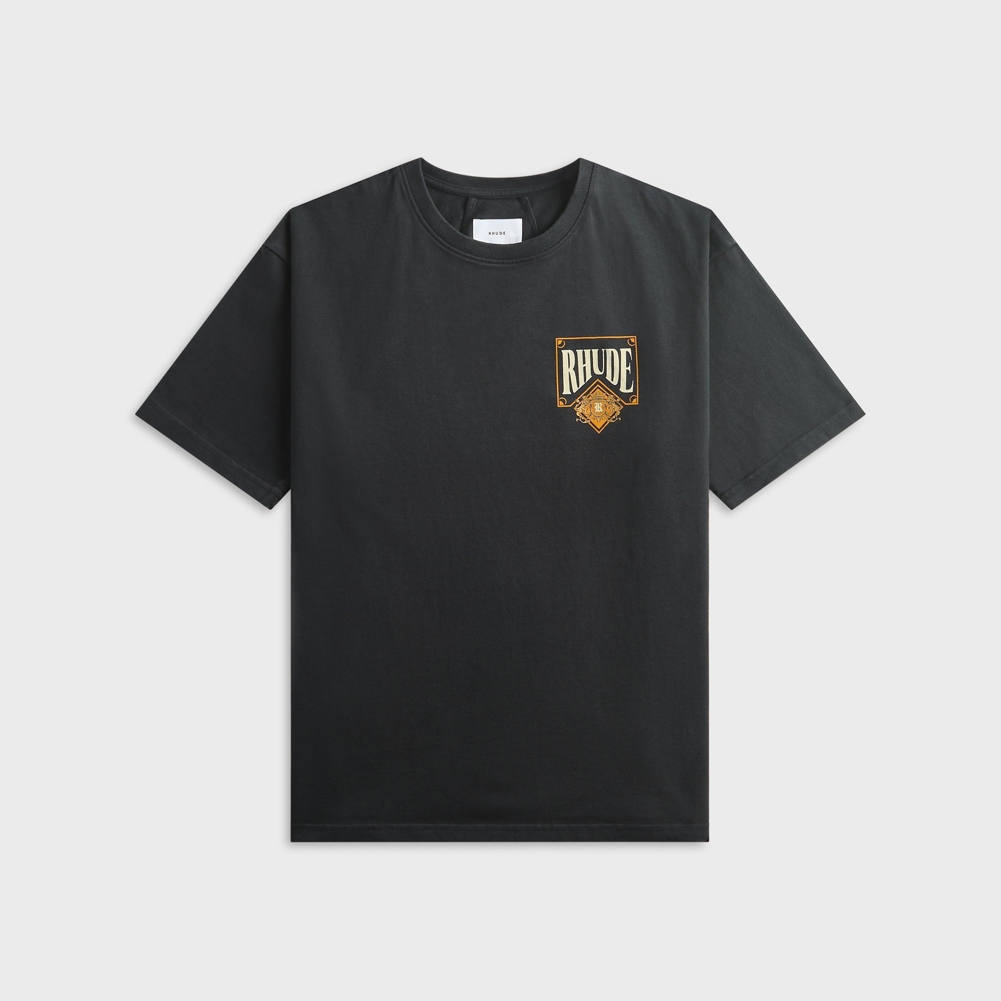Rhude Playing Card Tee - Vintage Black / Yellow