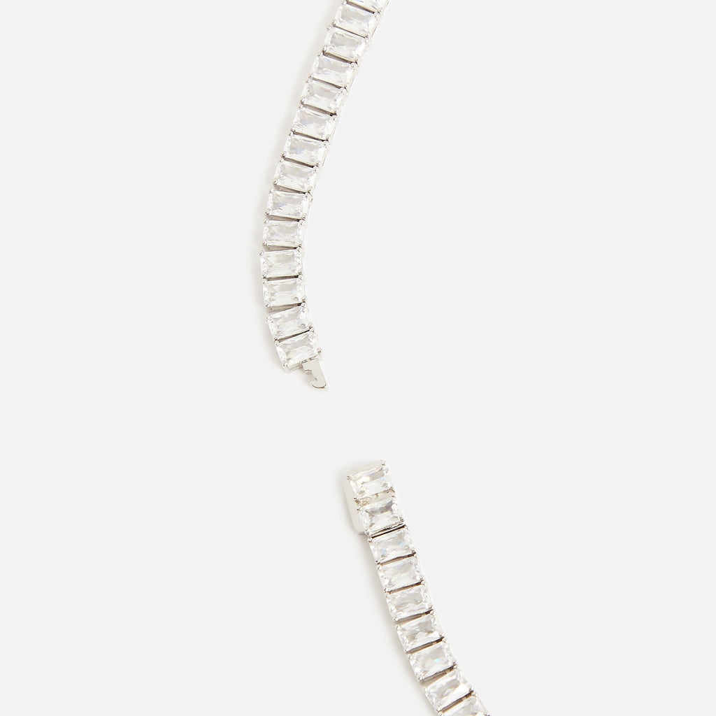 Hatton Labs Emerald Cut Tennis Chain Bracelets - Silver