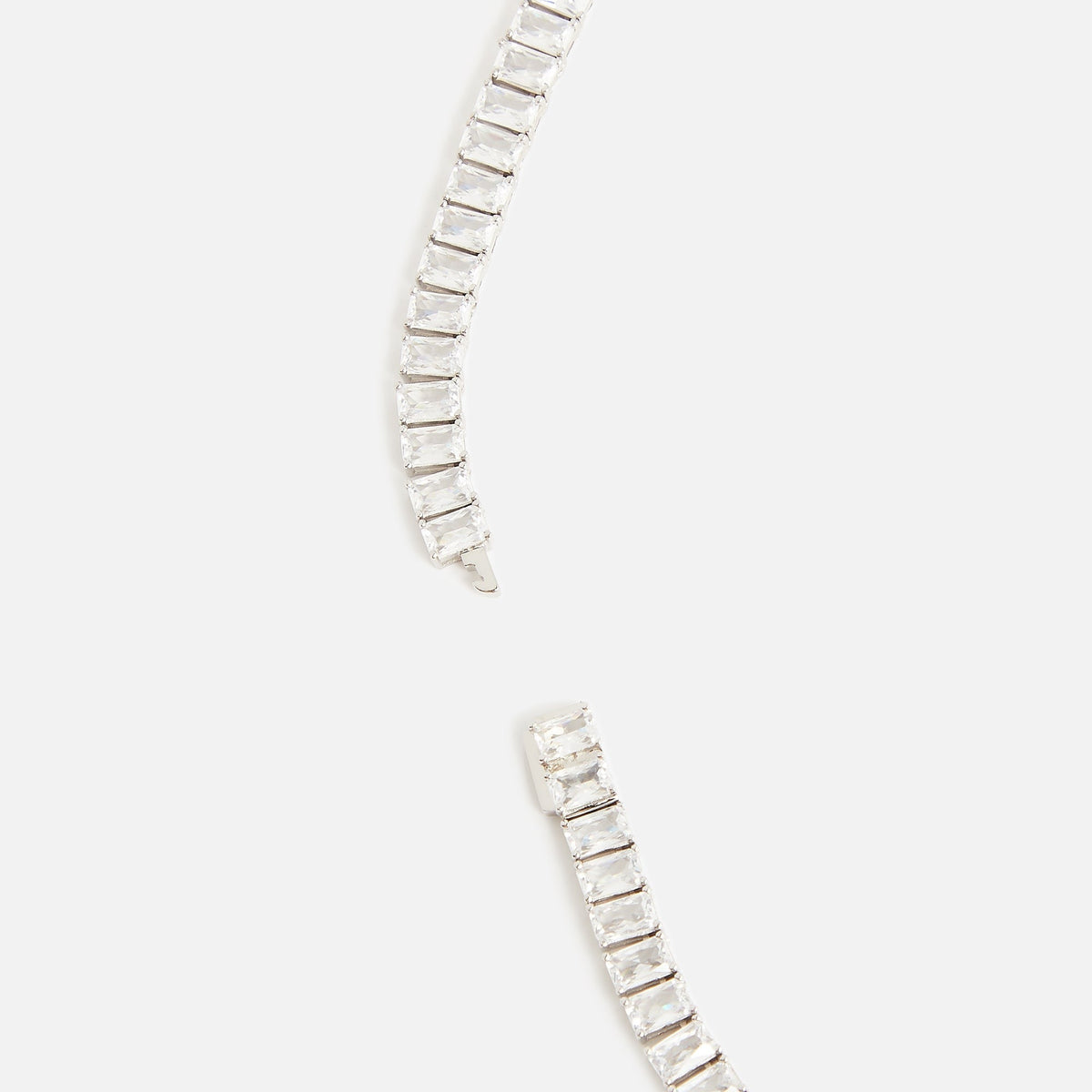 Hatton Labs Emerald Cut Tennis Chain Bracelets - Silver