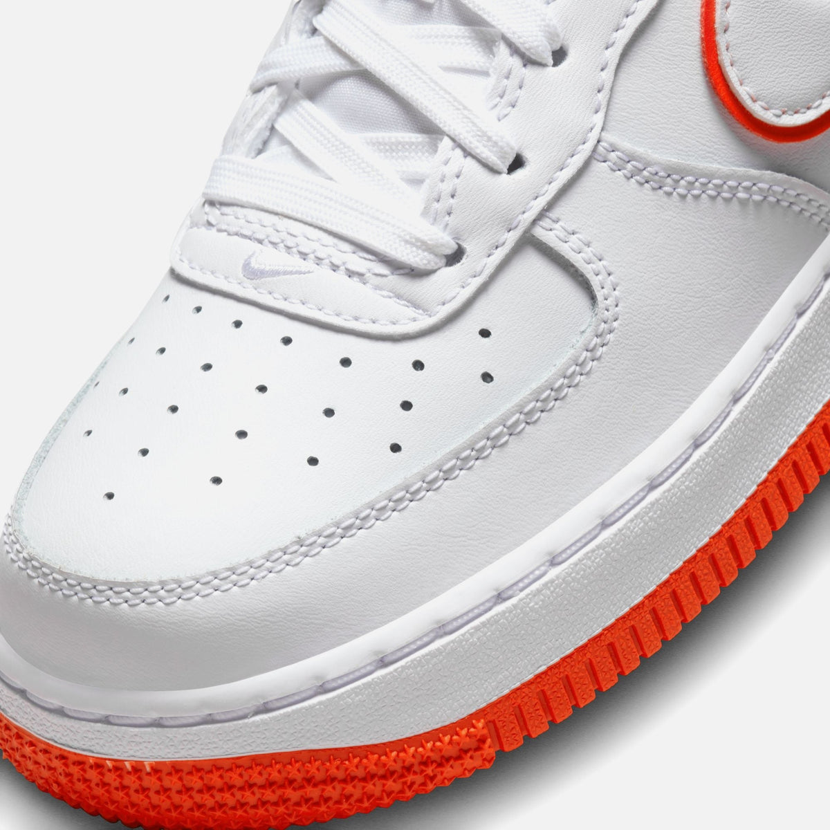 Nike GS Air Force 1 - White / White / Picante Red