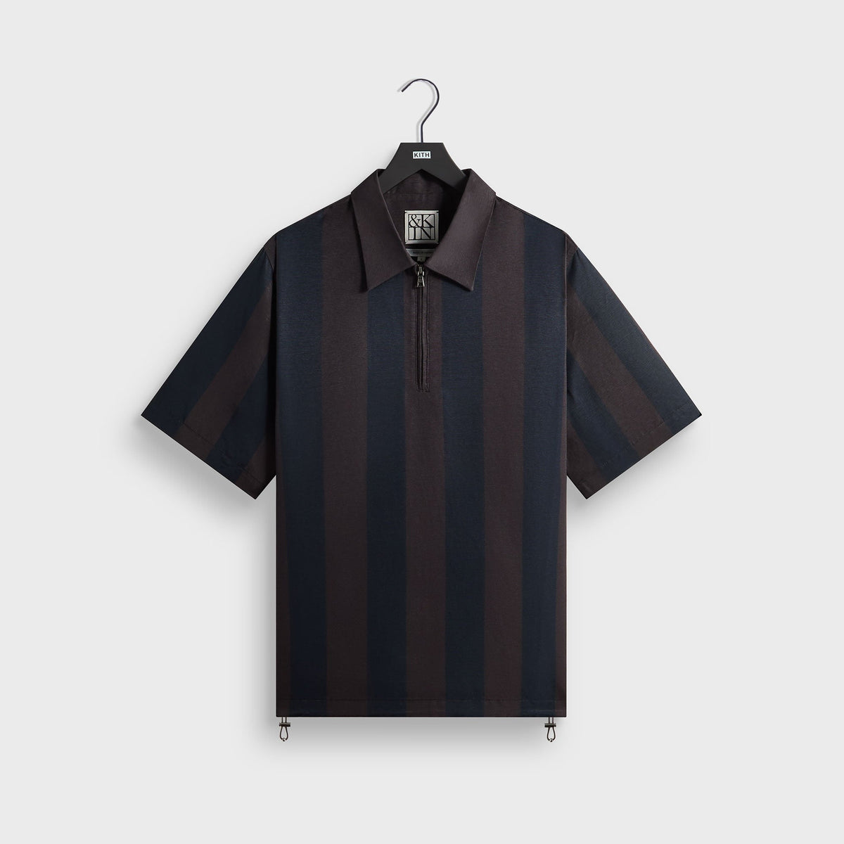 &Kin Montis Quarter Zip Faille Shirt - Cosmos
