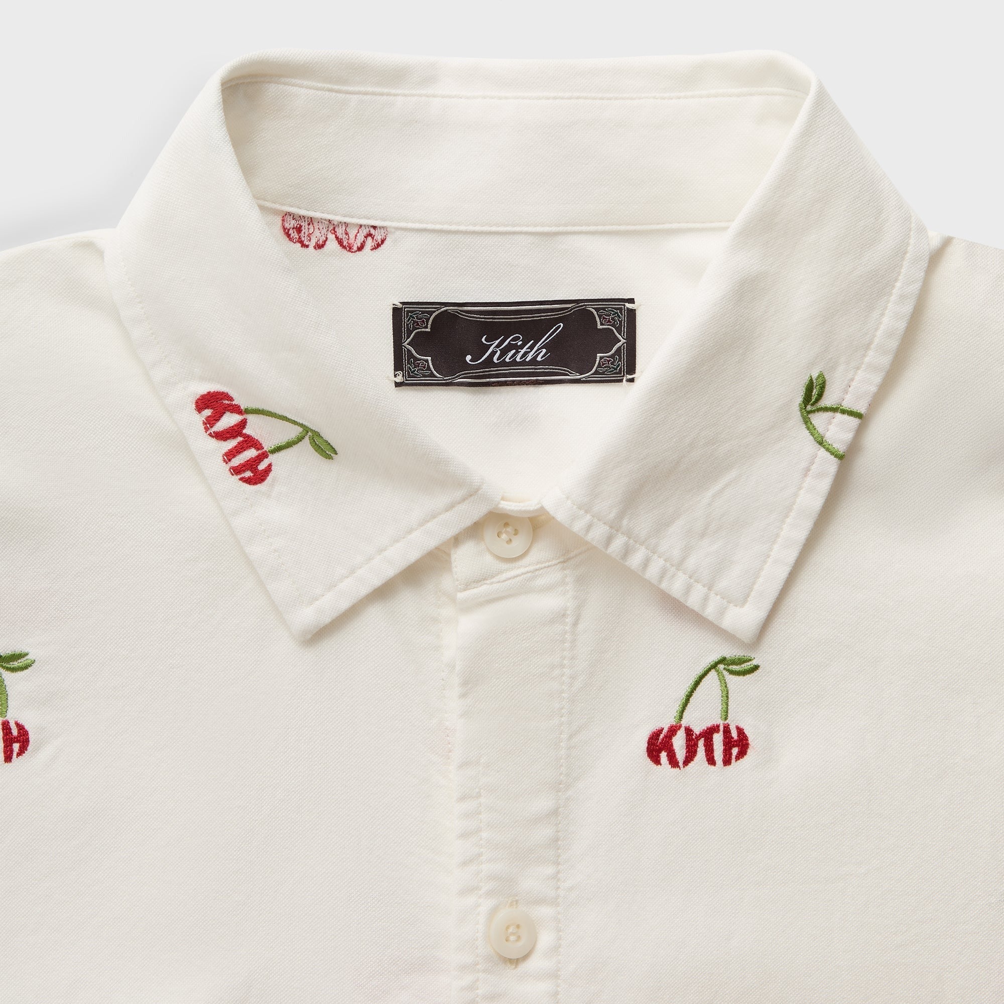 Kith Embroidered Cherry Oxford Cotton Harvey Shirt - Sandrift