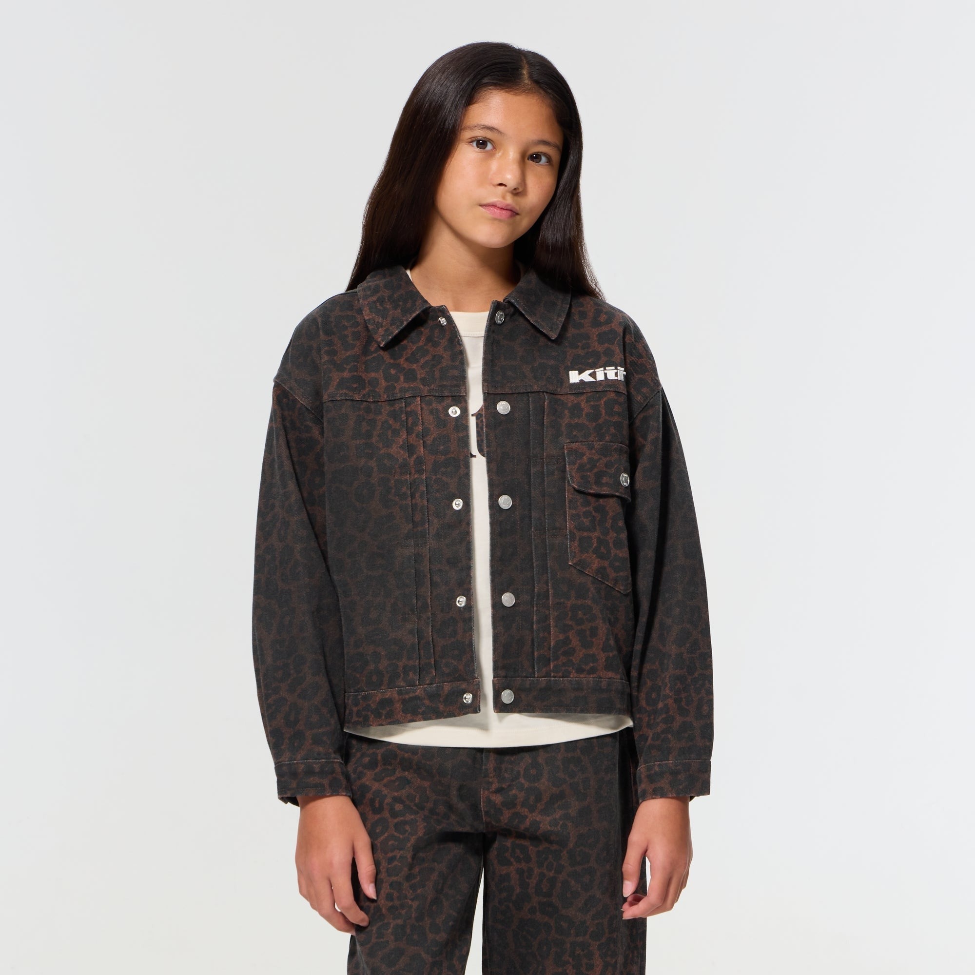 Kith Kids Leopard Alonzo Denim Jacket - Incognito - PH
