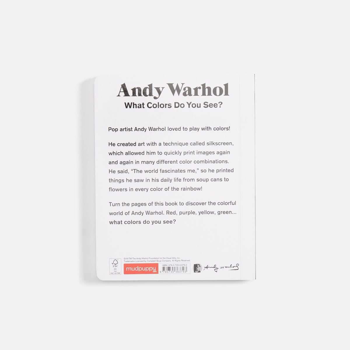 Chronicle Andy Warhol What Colors Do You See?