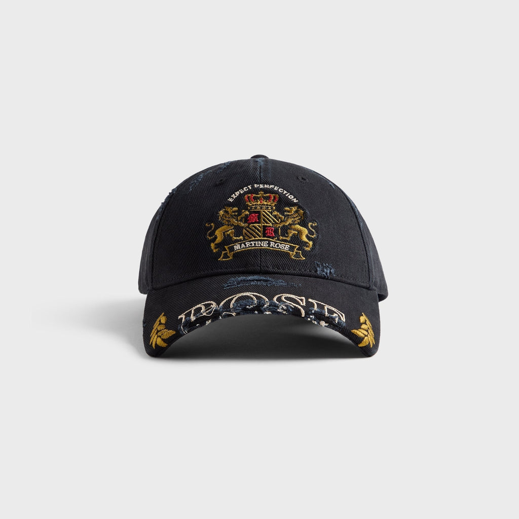 Martine Rose Cut Peak Cap - Black Washed