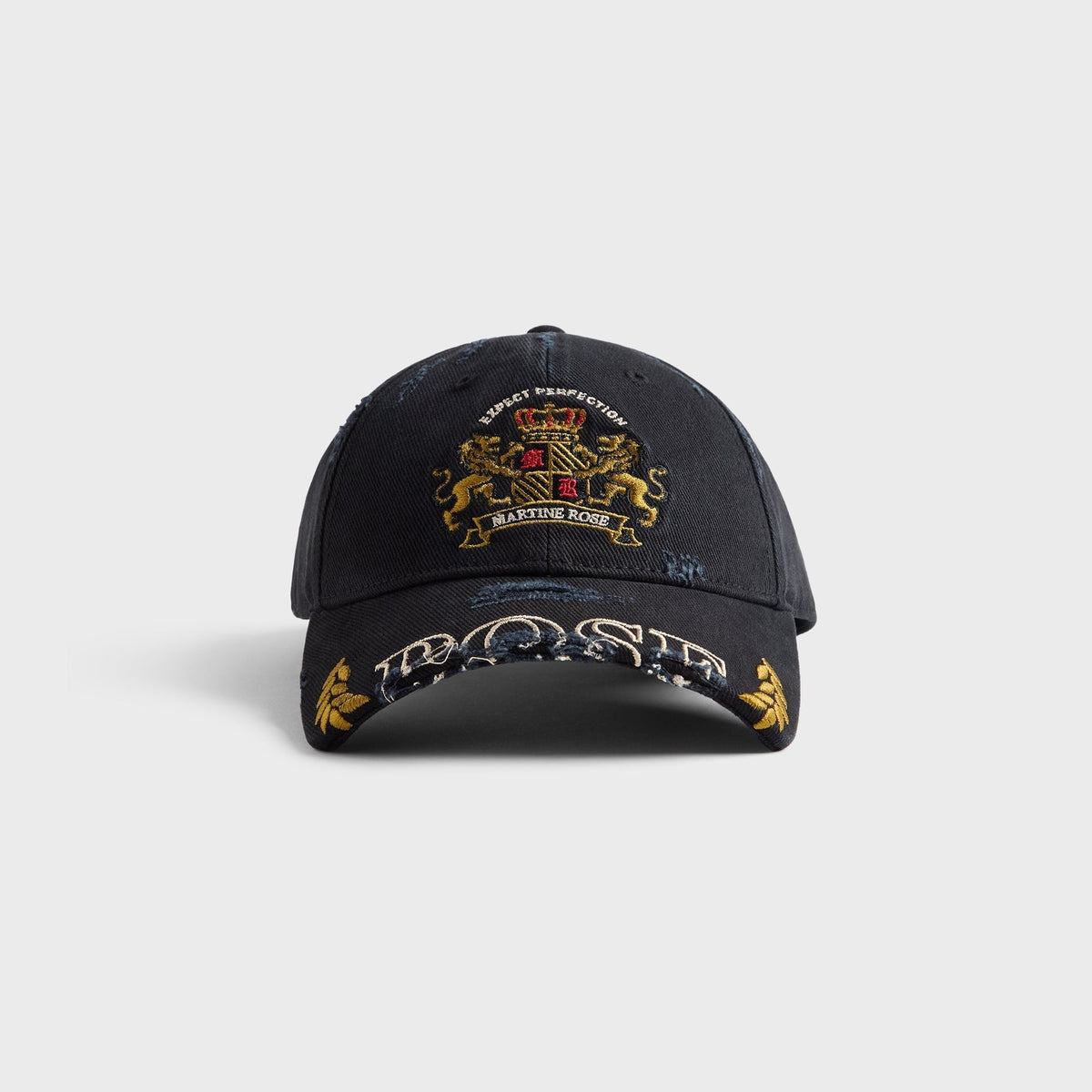 Martine Rose Cut Peak Cap - Black Washed