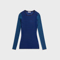 Peachy Den Elise Stripe Long Sleeve Top - Navy Stripe