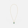 Yvonne Leon Collier Cadenas Coeur Couleur PM -Green / Yellow