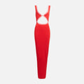 SIR Lupita Shaped Midi Dress - Ruby