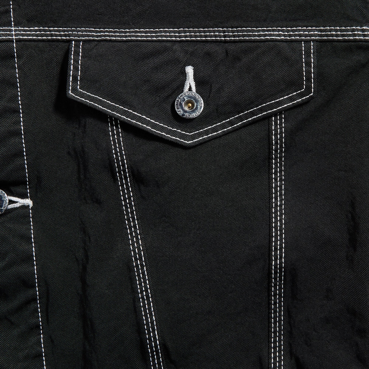 CDG Homme Top Stitch Trucker Jacket - Black