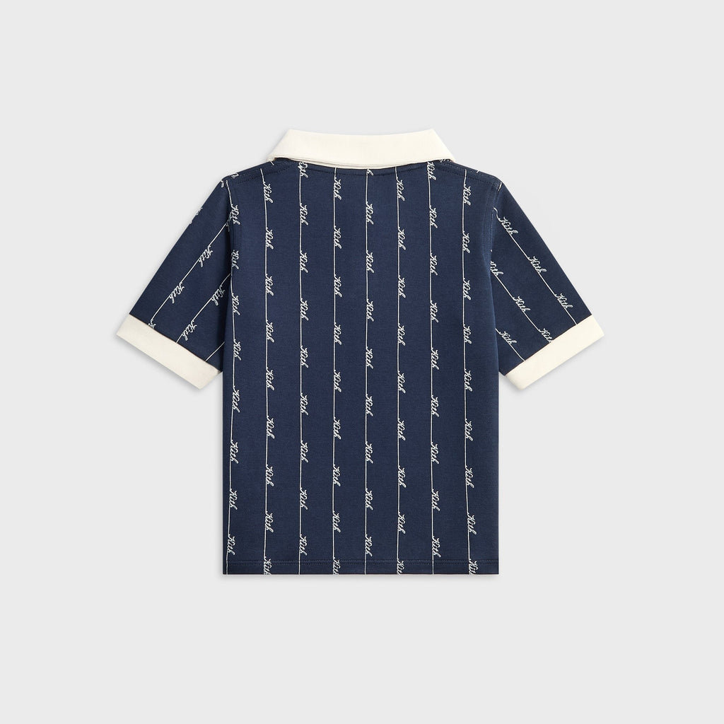 Kith Kids Script Knit Tilden Polo - Nocturnal