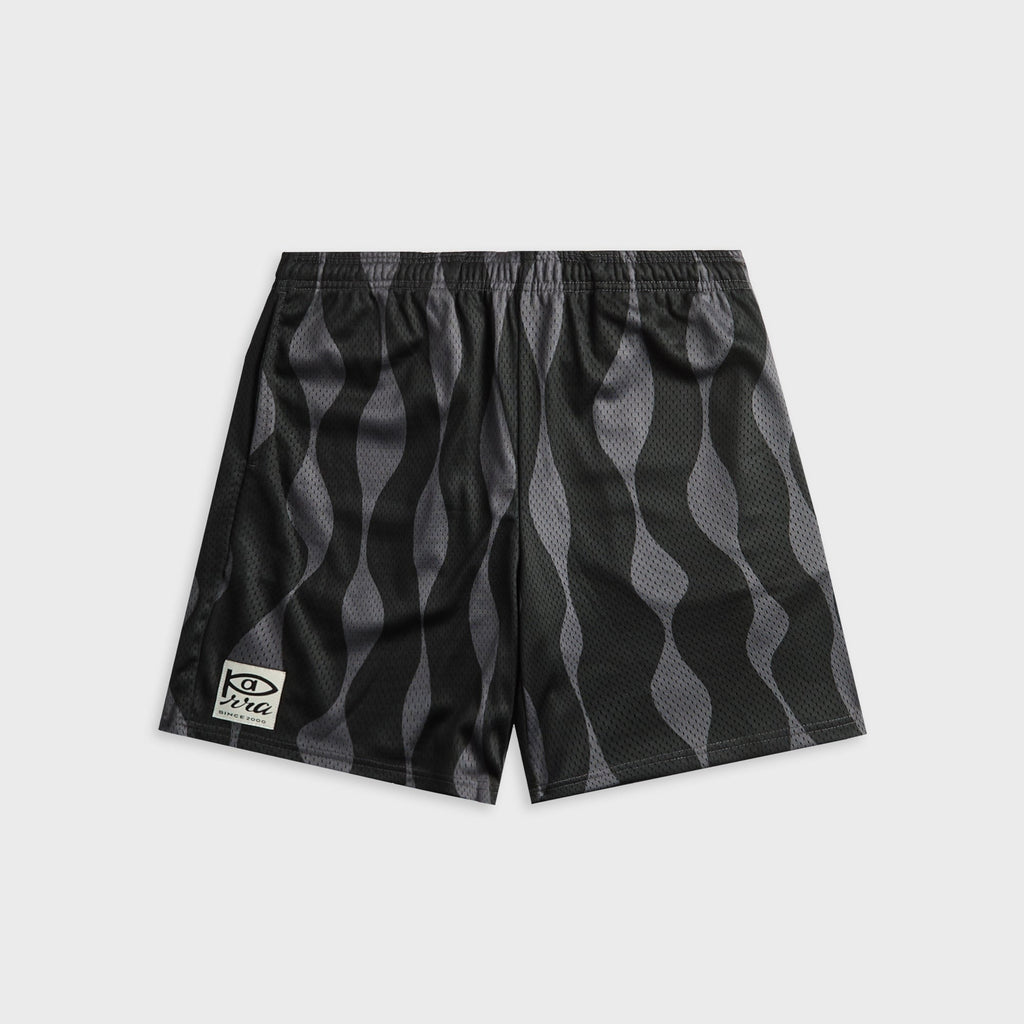 by Parra Waved Mesh Short - Black