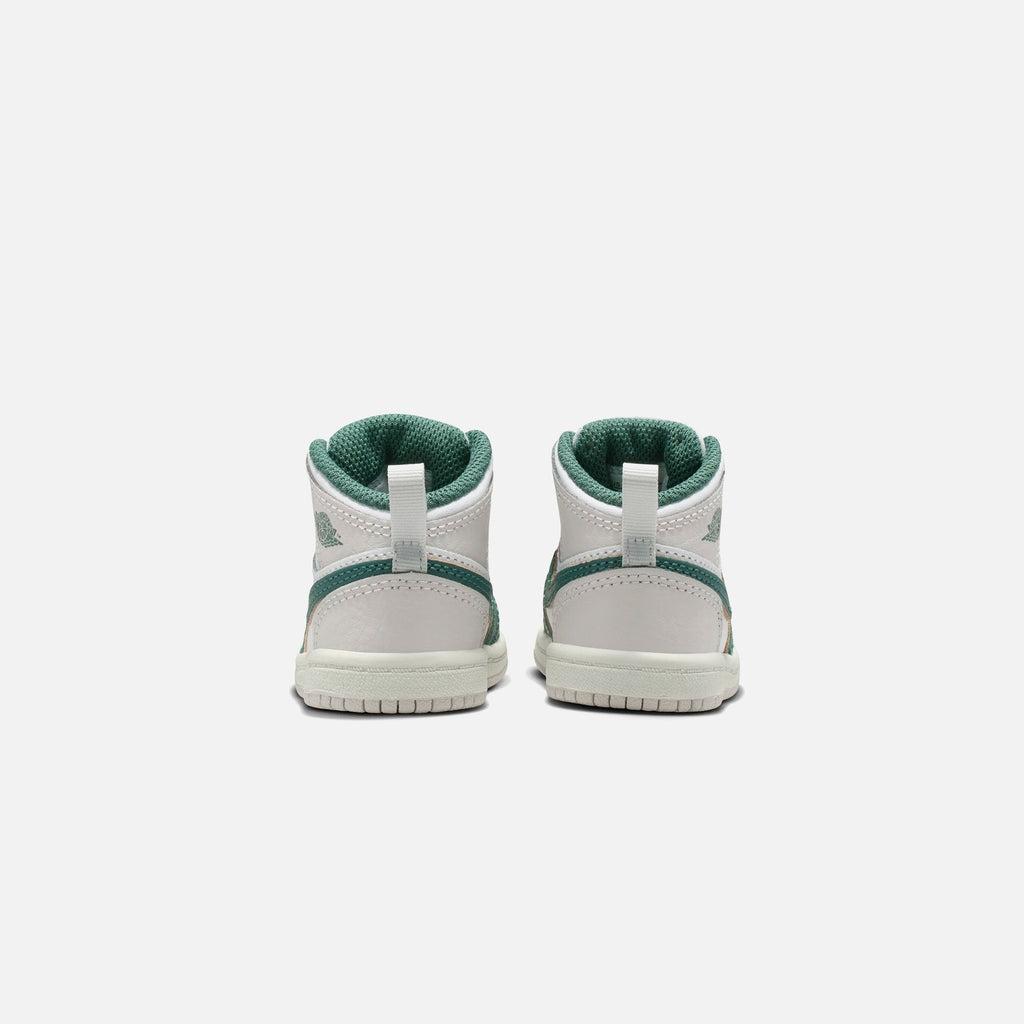 Jordan TD Air Jordan 1 Mid SE - White / Oxidized Green / Sail / Neutral Grey