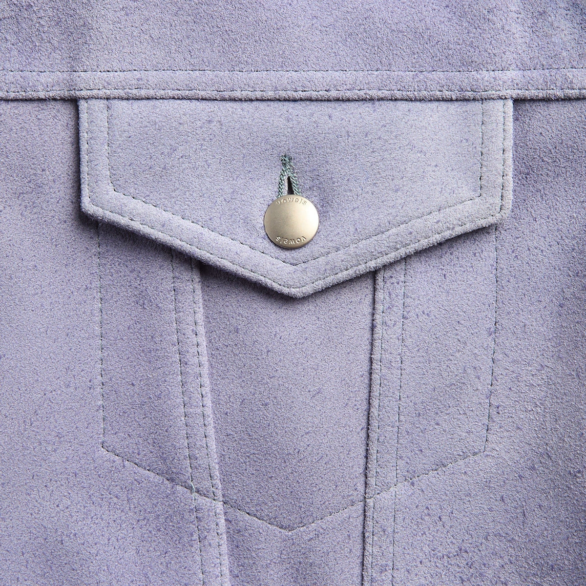 vowels Suede Trucker Jacket - Purple