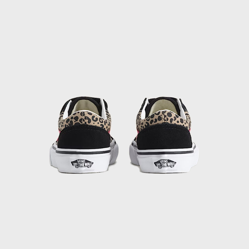 VANS PS Old Skool V - Leopard Pink Velvet / Black