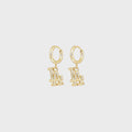 Luv AJ The LA Logo Charm Earrings - Gold