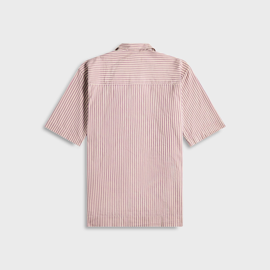 Tekla Poplin Short Sleeve Pyjamas Shirt - Skipper Stripes