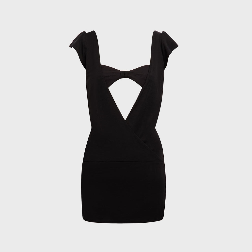 Buci Hibiscus Dress - Black
