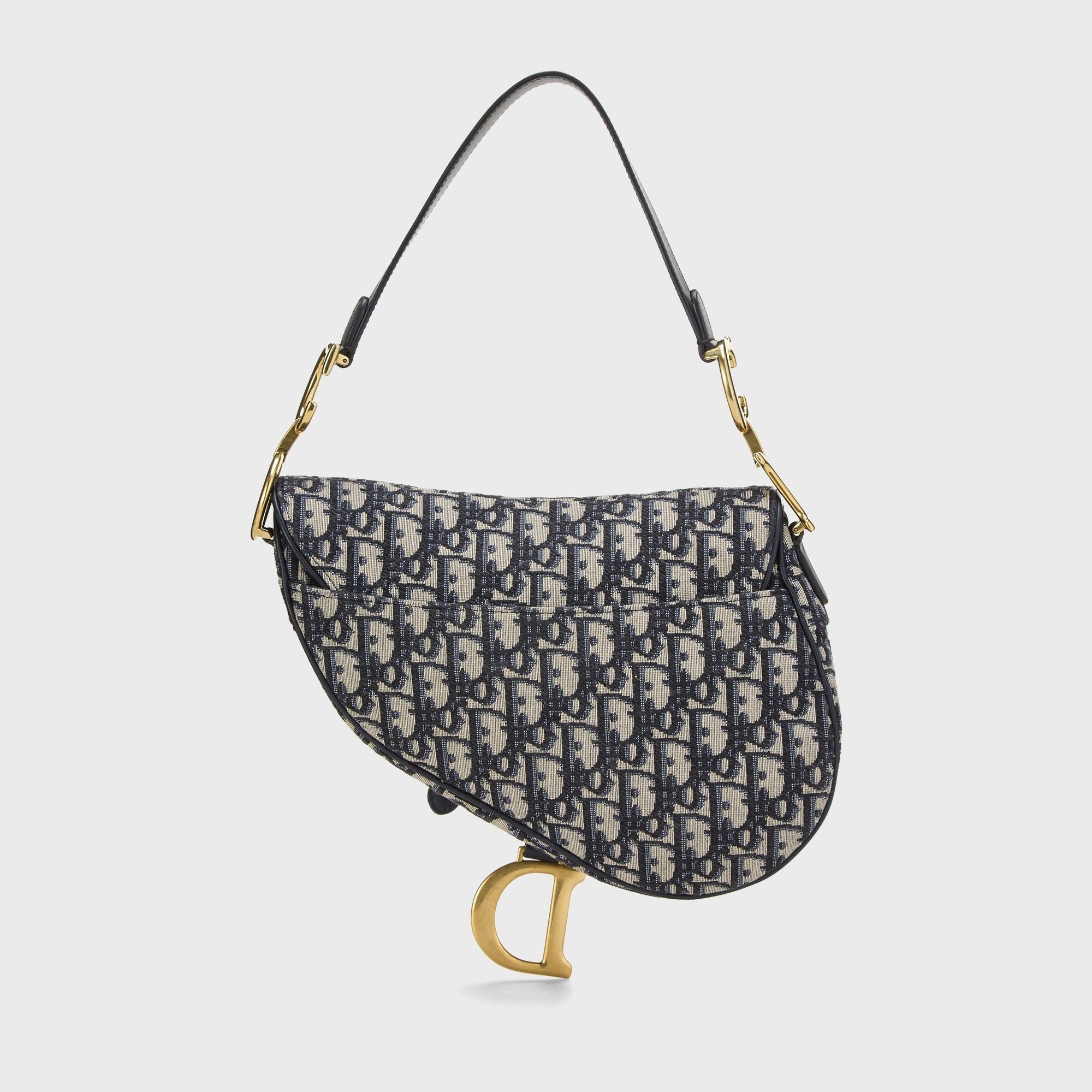 WGACA Dior Navy Trotter Saddle Bag - Navy