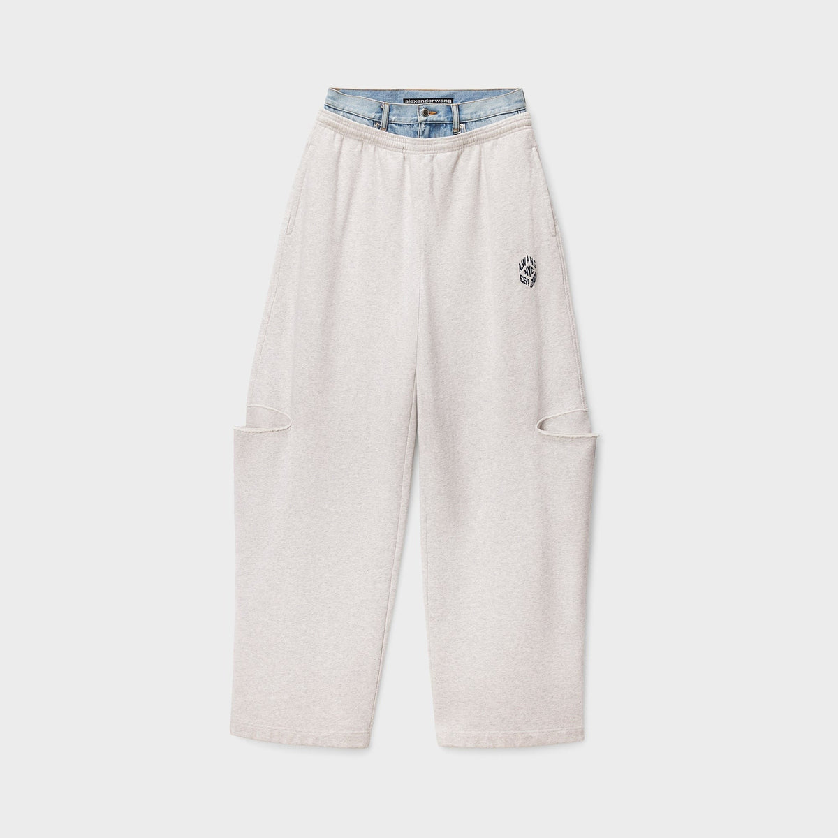 Alexander Wang Slashed Sweatpants - Heather Grey