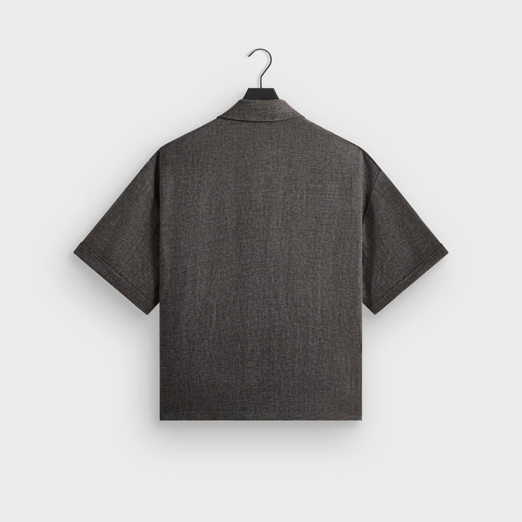 &Kin Textured Linen Ito Blazer - Black Melange