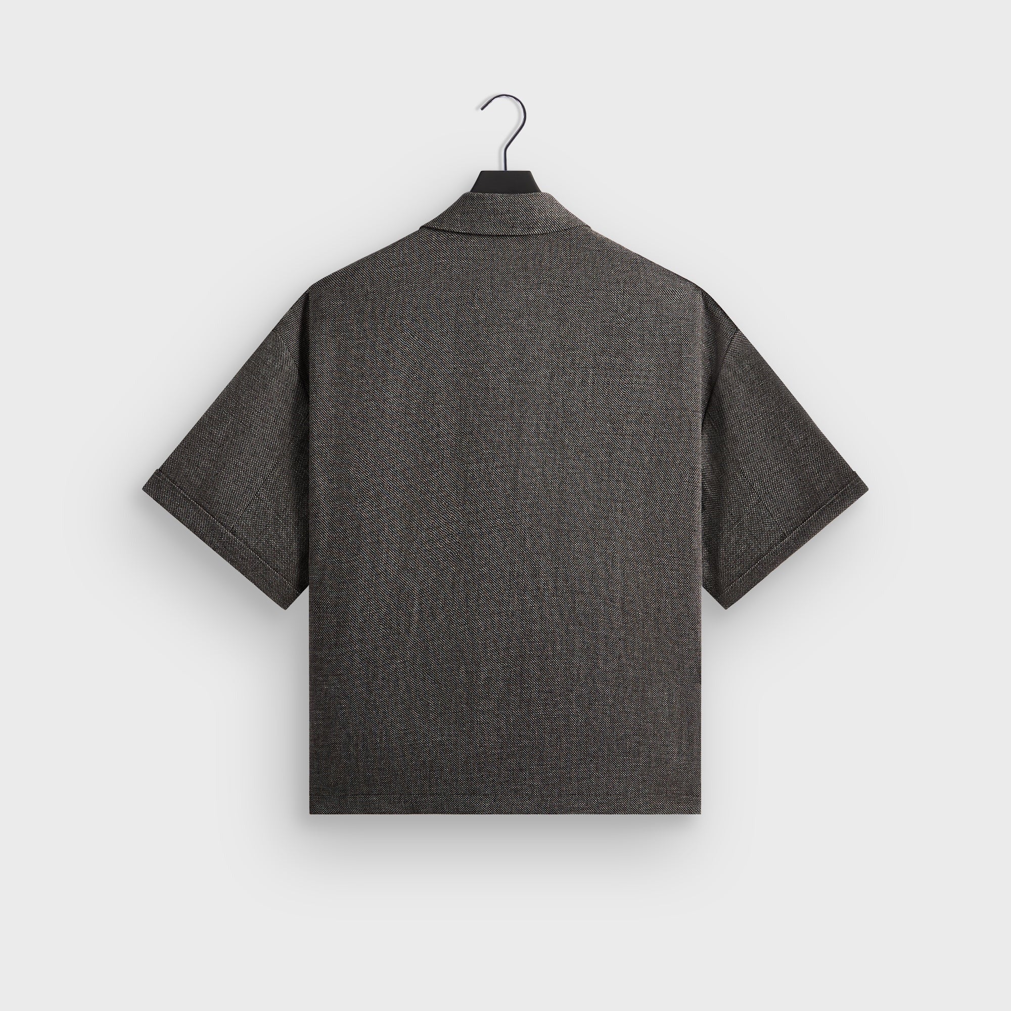 &Kin Textured Linen Ito Blazer - Black Melange
