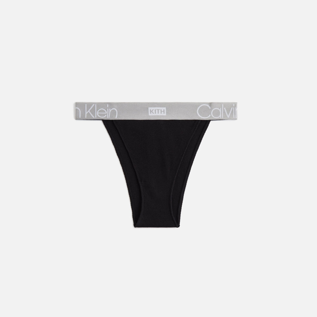 Kith Women for Calvin Klein Seasonal High Leg Tanga - Black