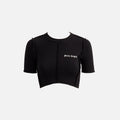 Palm Angels Classic Logo Crop Top - Black