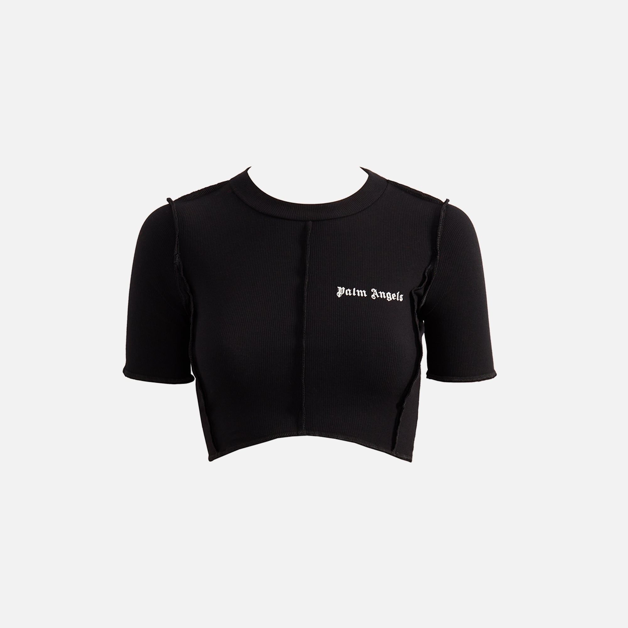 Palm Angels Classic Logo Crop Top - Black