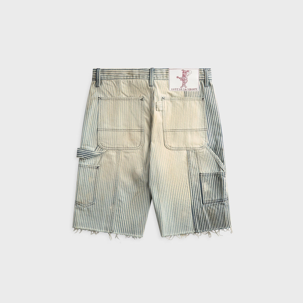 Coût De La Liberté Bushwick Hickory Stripe Cut Off Short - Asphalt Dint