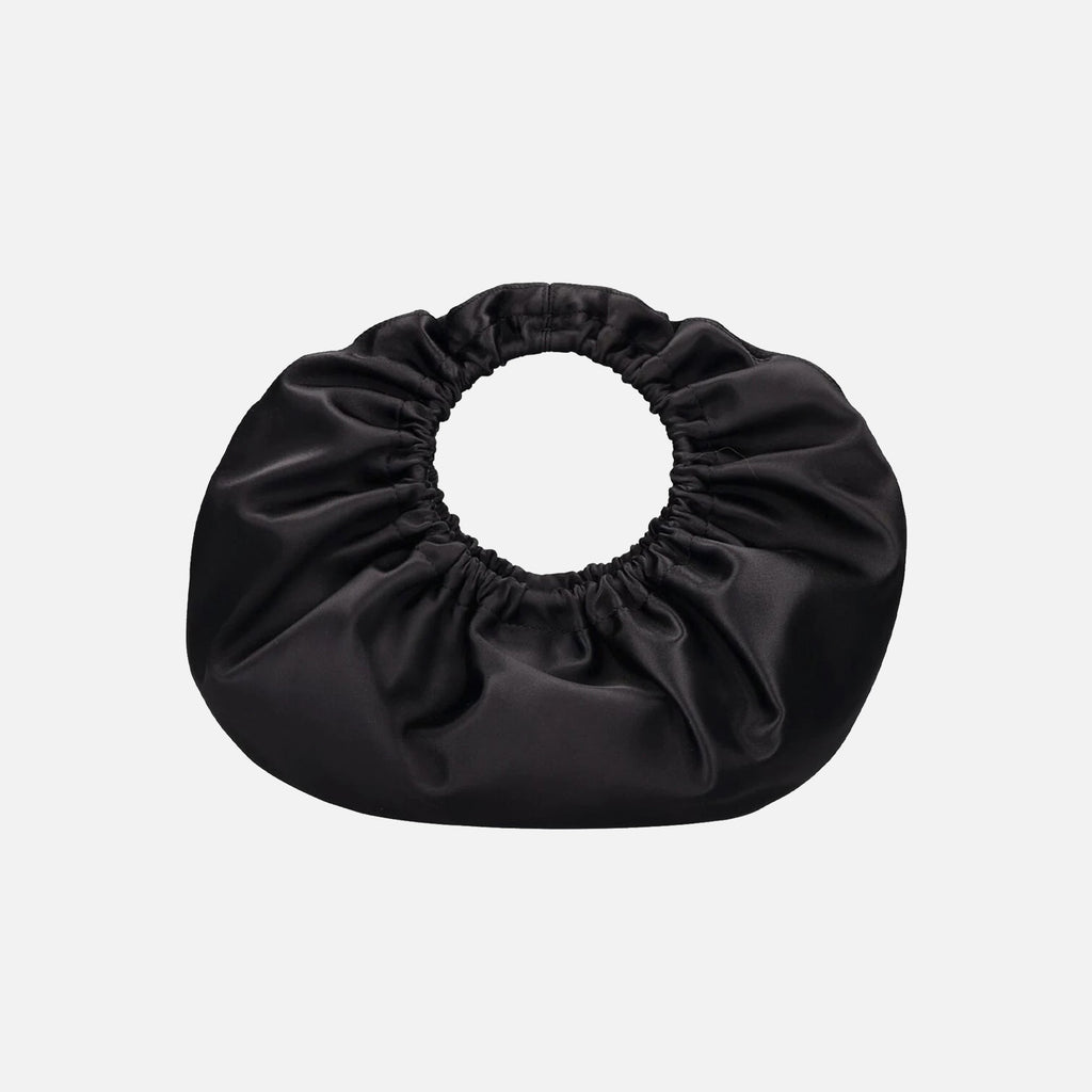 Alexander Wang Small Crescent Top Handle Satin Bag - Black
