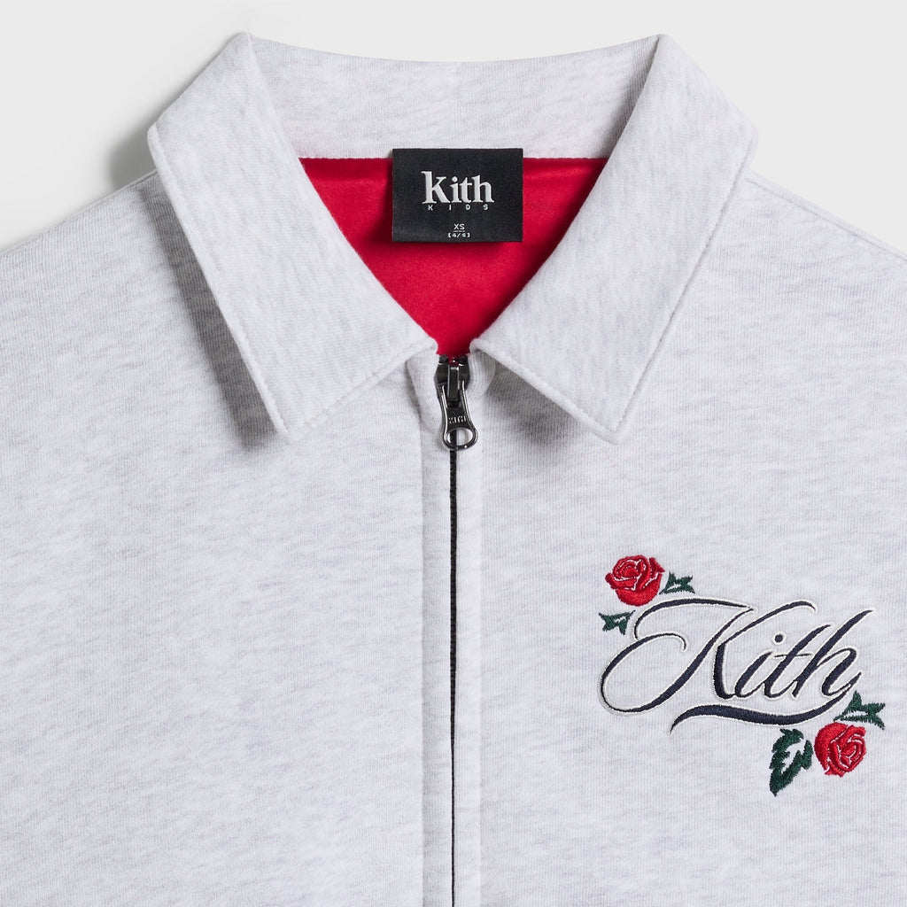 Kith Kids Wyona Fleece Bomber Jacket - Light Heather Grey