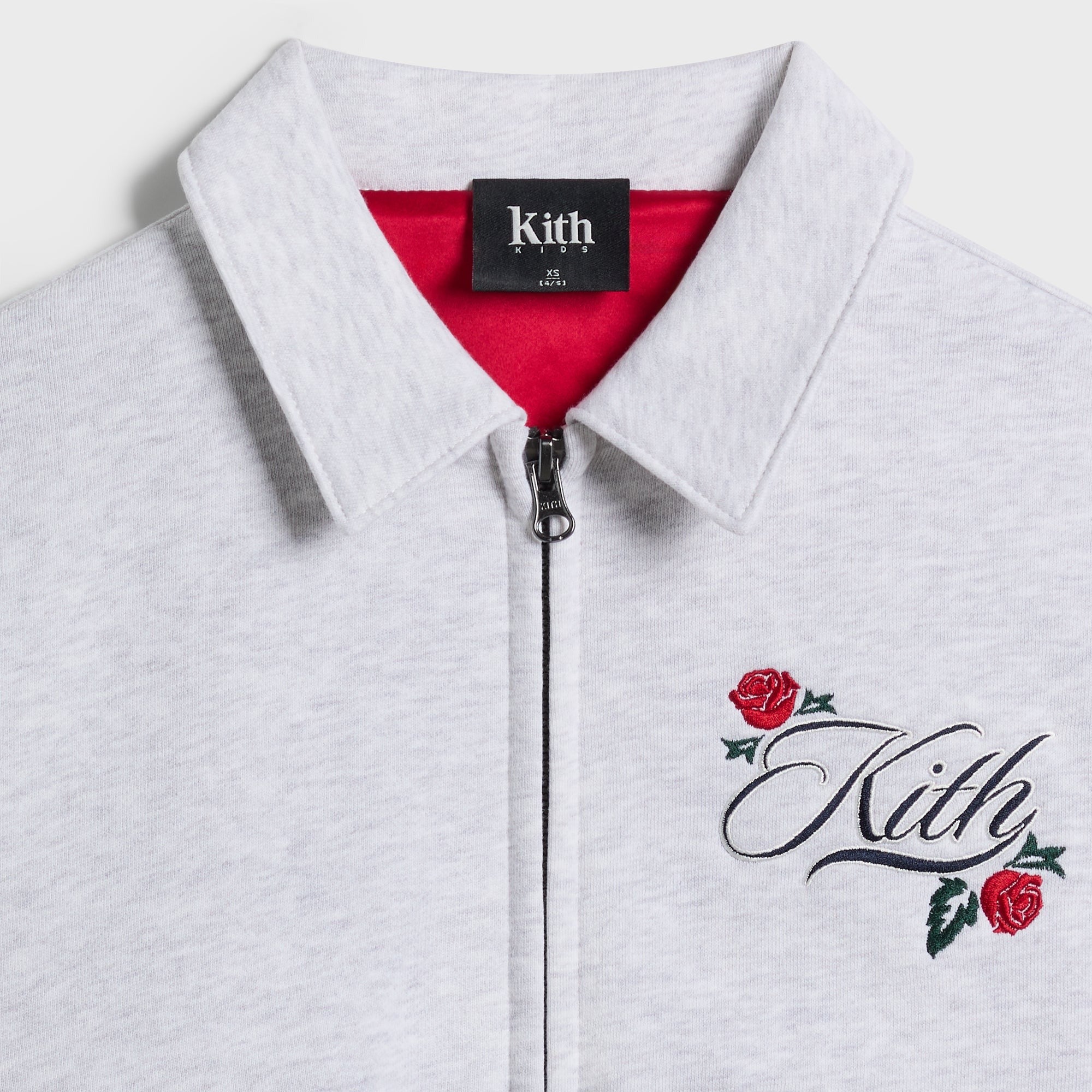 Kith Kids Wyona Fleece Bomber Jacket - Light Heather Grey
