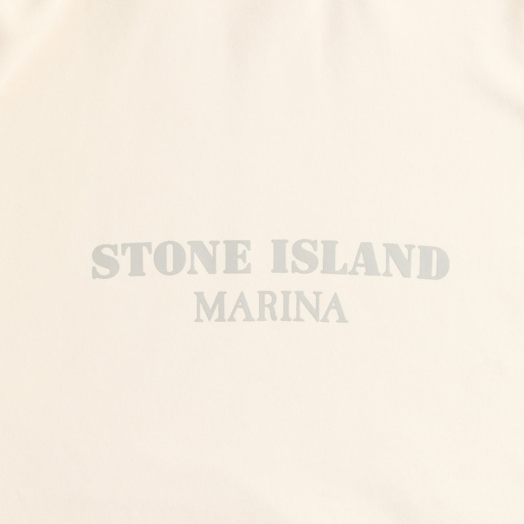 Stone Island Marina Cotton Fleece Hooded Sweatshirt - Ivory
