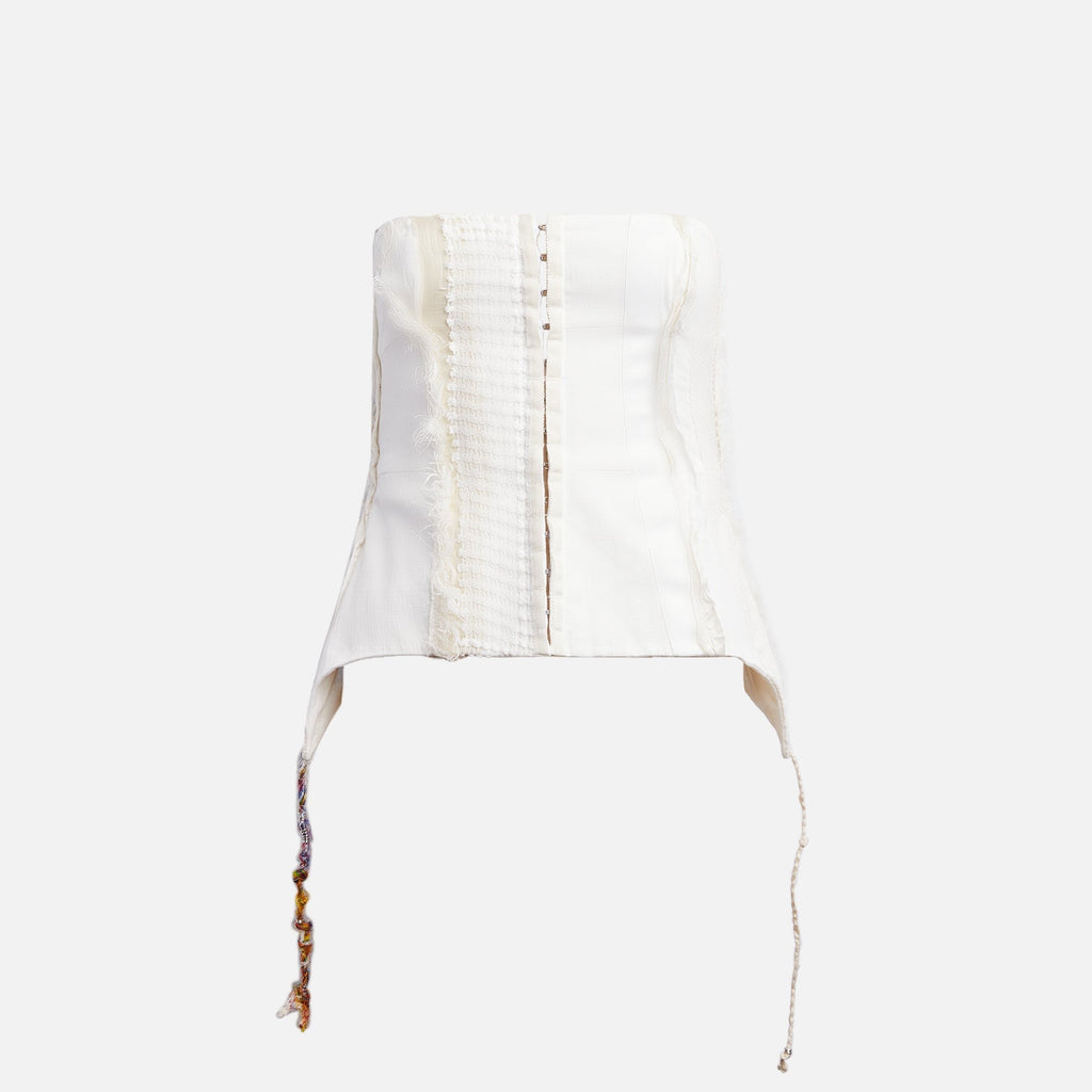 Hyein Seo Patchwork Bustier - Ivory