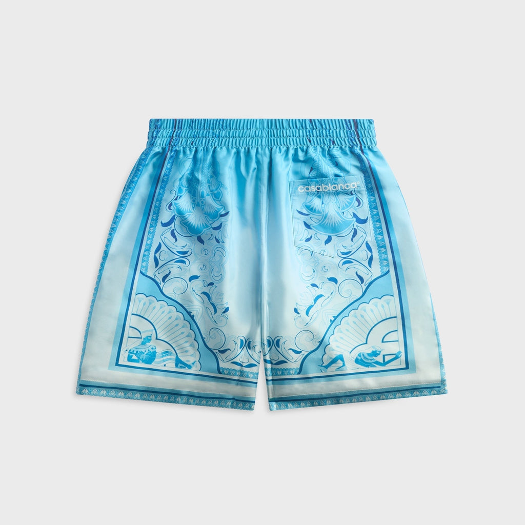 Casablanca Egyptian Rug Silk Short - Blue