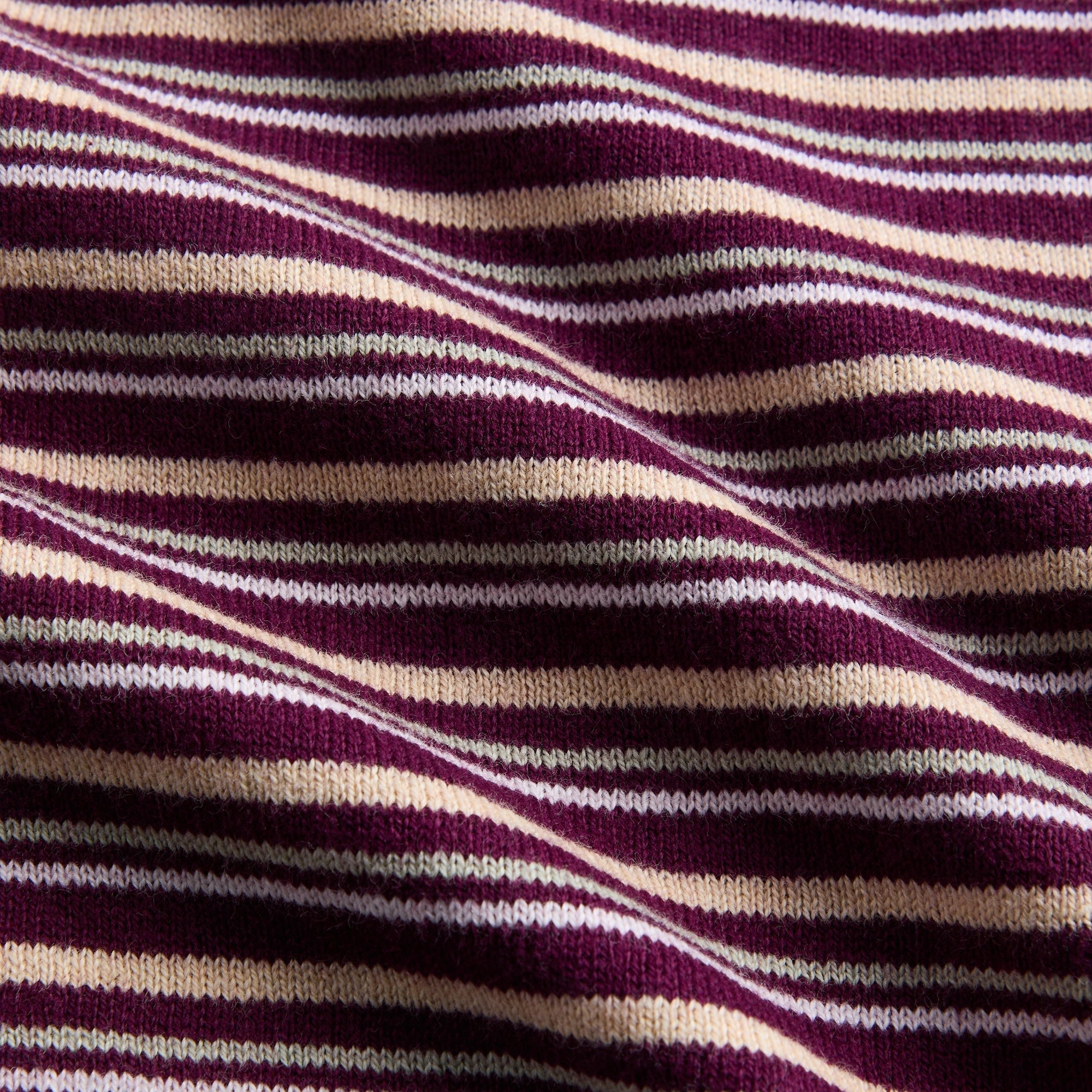 EB Denim Camden Knit Short - Burgundy / Soft Pink Stripe