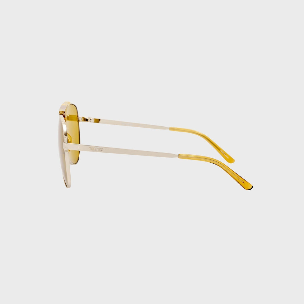 The Attico Amelia Sunglasses - Silver / Yellow