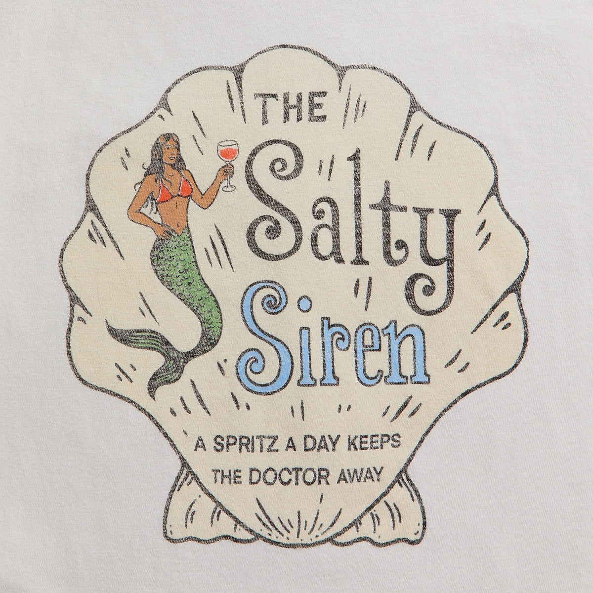 ReDone Classic Salty Siren Tee - Vintage White