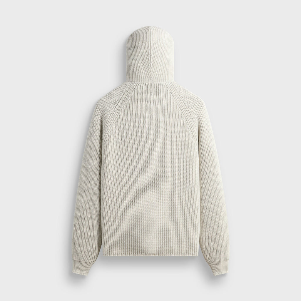 Kith Full Zip Knit Miles Hoodie - Light Heather Grey