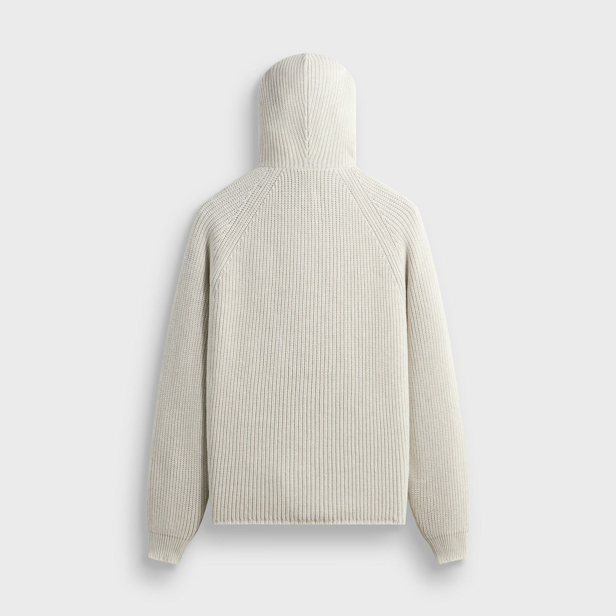 Kith Full Zip Knit Miles Hoodie - Light Heather Grey