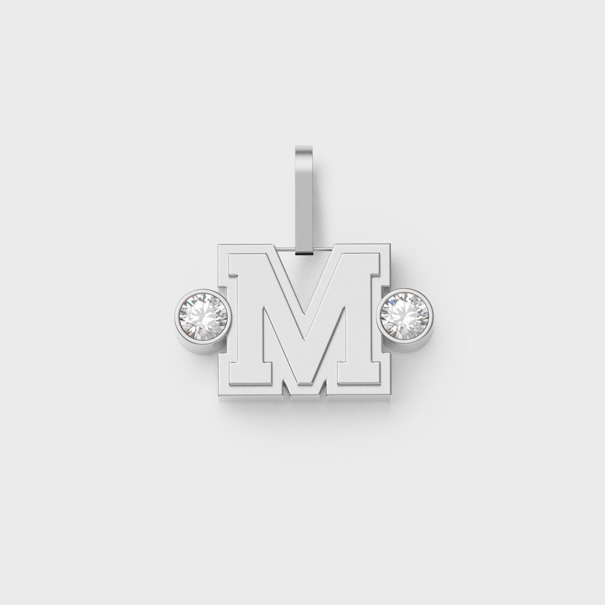 Greg Yuna Sÿlver Babÿ Umlaut Initial 'M' Pendant - Sterling Silver