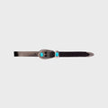 Black Suede Studio Spur Belt - Black / Silver