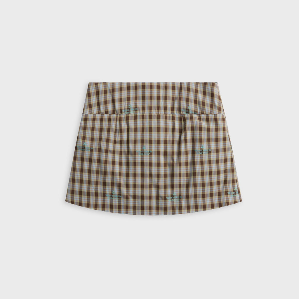 Sandy Liang Pomme Skort - Umber Plaid