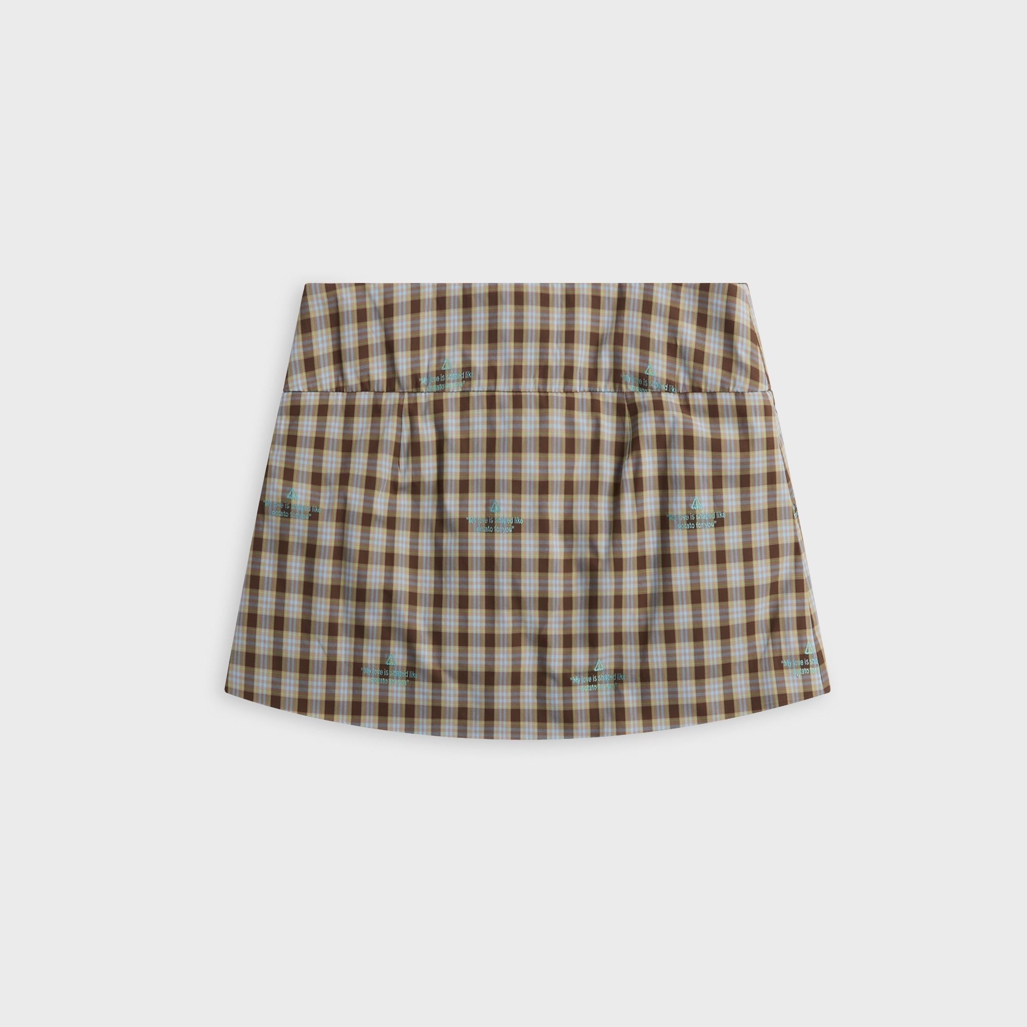Sandy Liang Pomme Skort - Umber Plaid