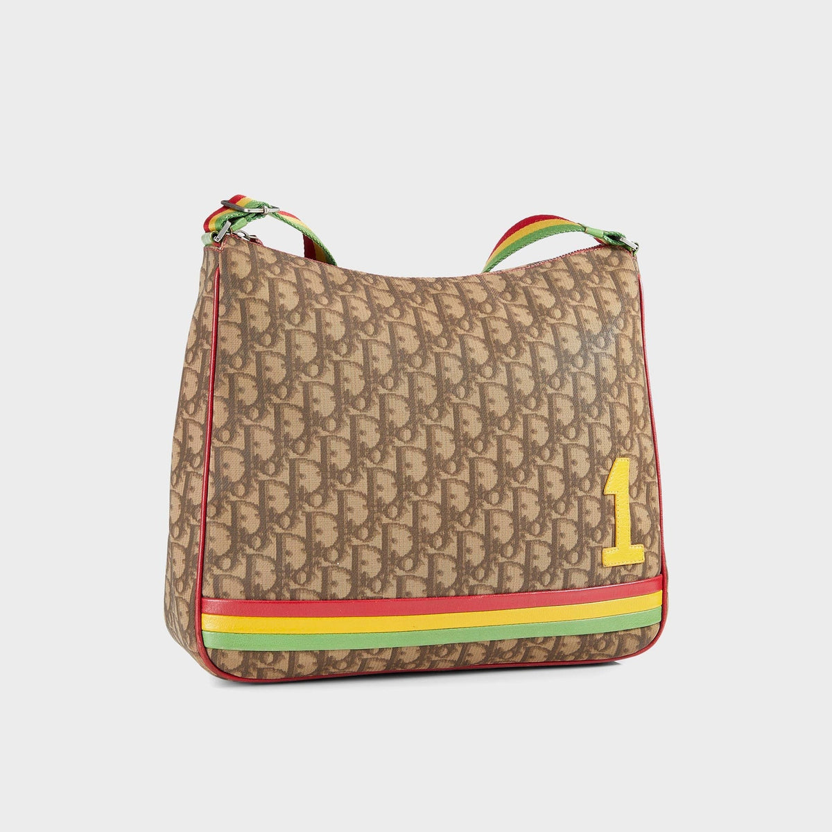 WGACA Dior Rasta Trotter Canvas Messenger Bag - Brown